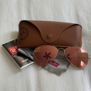 Ray Ban pink mirrored sunglasses